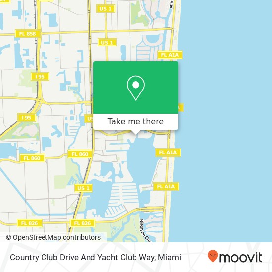 Mapa de Country Club Drive And Yacht Club Way