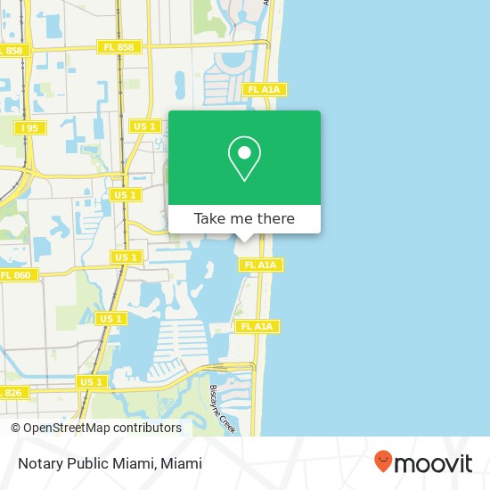 Mapa de Notary Public Miami