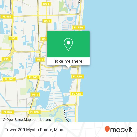 Mapa de Tower 200 Mystic Pointe