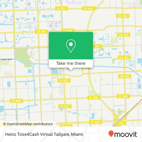 Heinz Toss4Cash Virtual Tailgate map