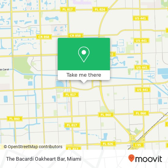 The Bacardi Oakheart Bar map
