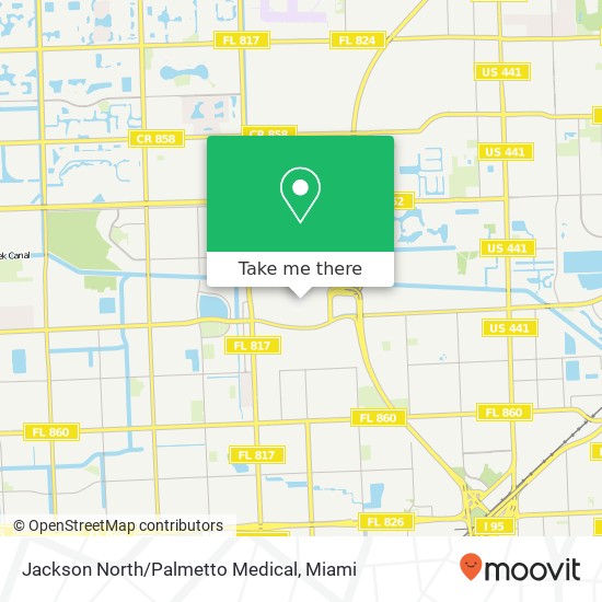 Jackson North/Palmetto Medical map