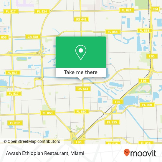 Awash Ethiopian Restaurant map