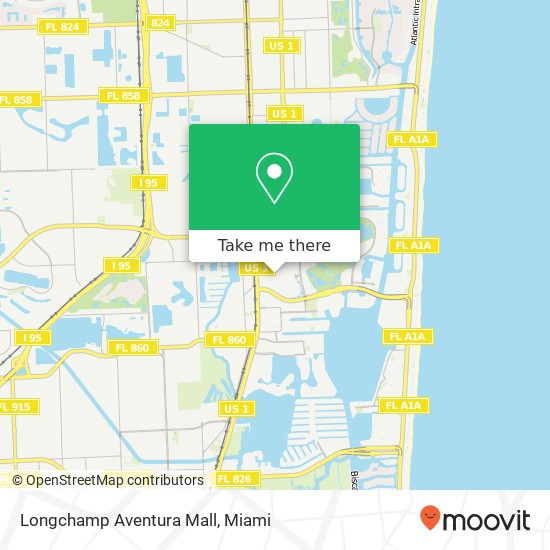 Longchamp Aventura Mall map