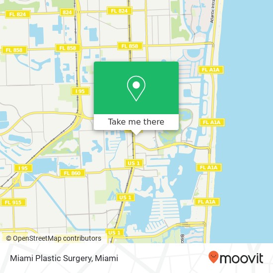 Miami Plastic Surgery map