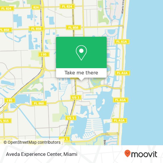 Mapa de Aveda Experience Center