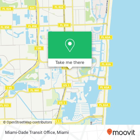 Miami-Dade Transit Office map