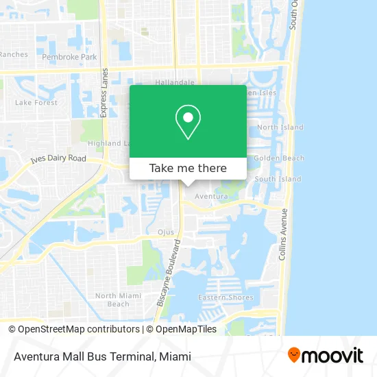 Aventura Mall Bus Terminal map