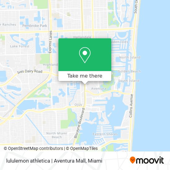 lululemon athletica | Aventura Mall map