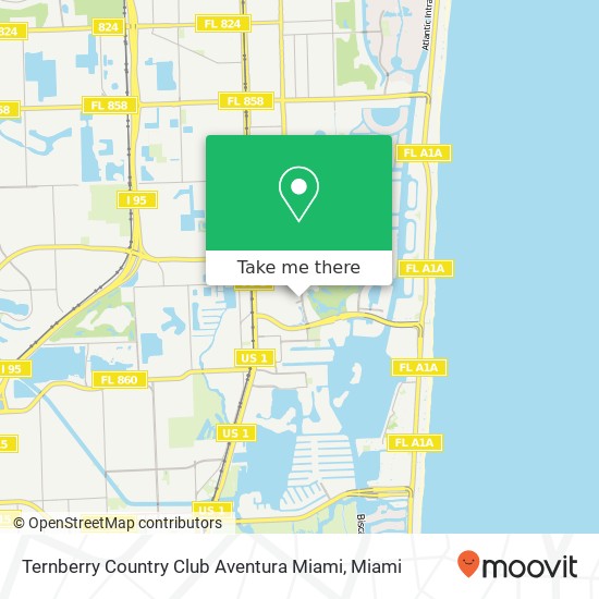 Mapa de Ternberry Country Club Aventura Miami
