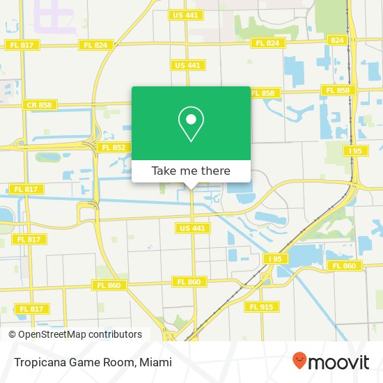 Tropicana Game Room map