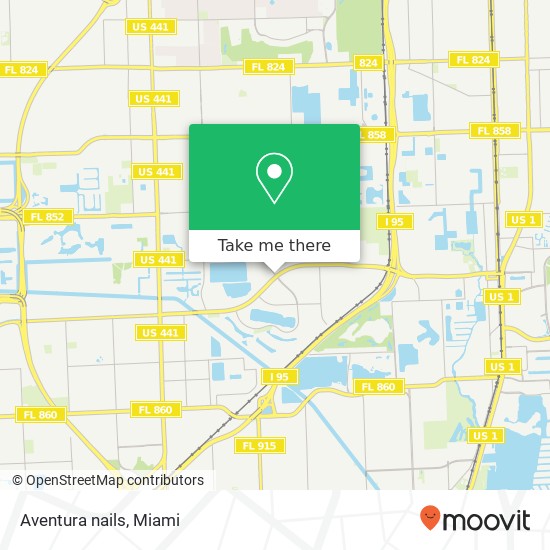 Aventura nails map