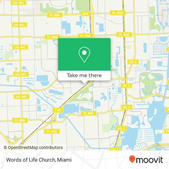 Words of Life Church map