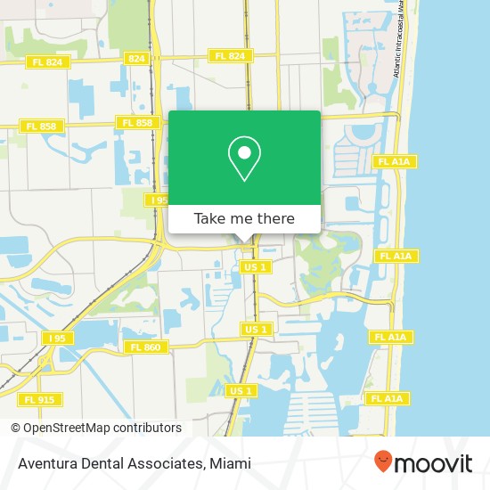 Aventura Dental Associates map