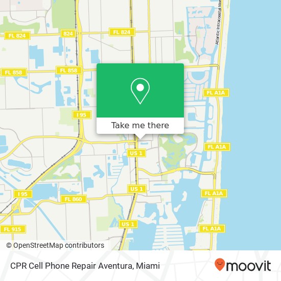 Mapa de CPR Cell Phone Repair Aventura