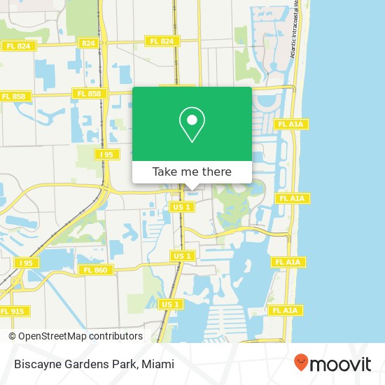 Biscayne Gardens Park map