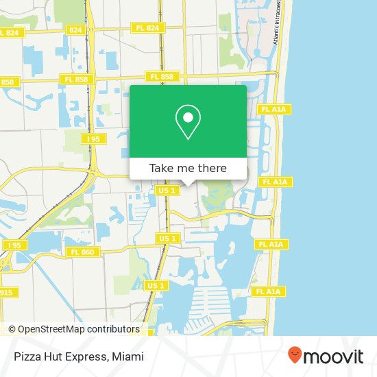 Mapa de Pizza Hut Express