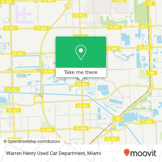 Mapa de Warren Henry Used Car Department