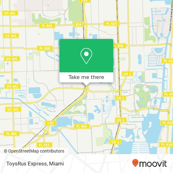 Mapa de ToysRus Express