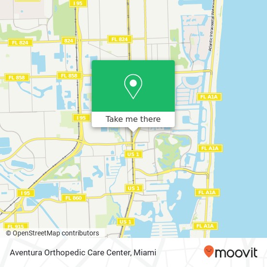 Aventura Orthopedic Care Center map