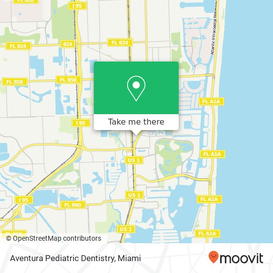 Aventura Pediatric Dentistry map
