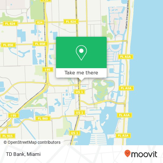 TD Bank map