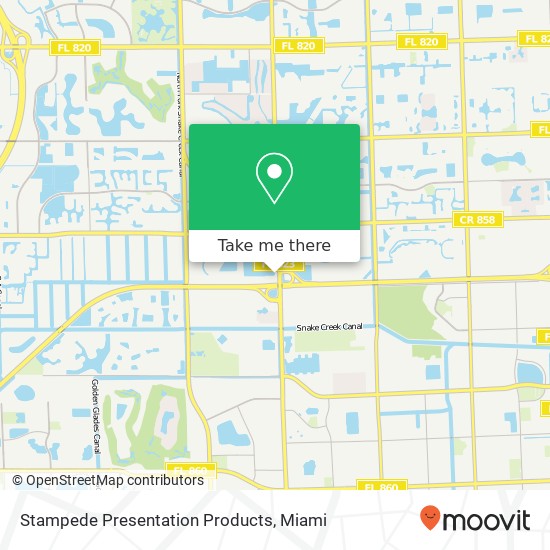 Mapa de Stampede Presentation Products