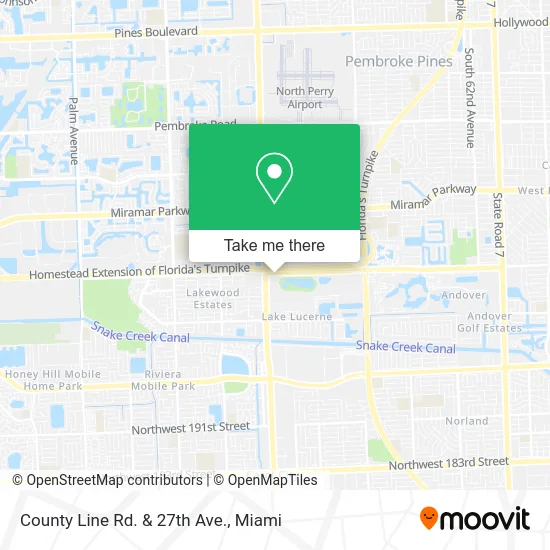 County Line Rd. & 27th Ave. map