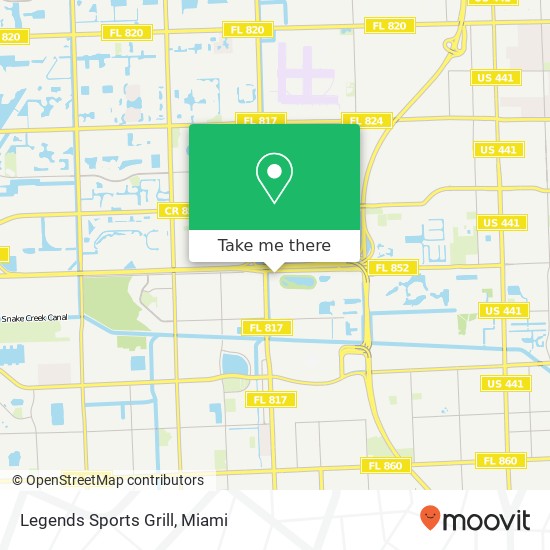 Legends Sports Grill map