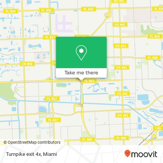 Turnpike exit 4x map