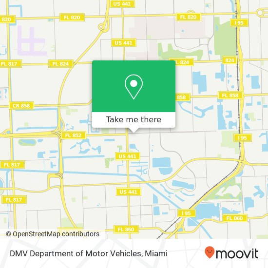 DMV Department of Motor Vehicles map