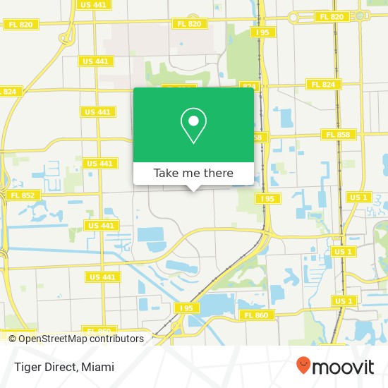 Tiger Direct map