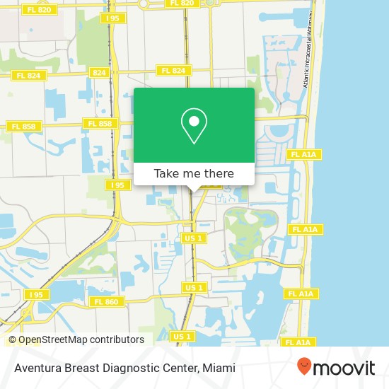Aventura Breast Diagnostic Center map