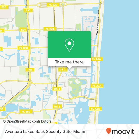 Aventura Lakes Back Security Gate map