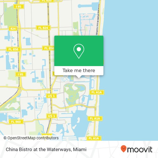 China Bistro at the Waterways map