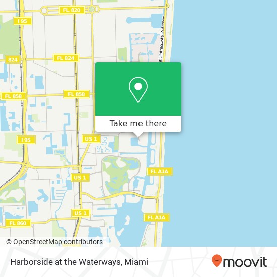 Harborside at the Waterways map