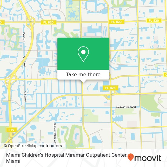 Mapa de Miami Children's Hospital Miramar Outpatient Center