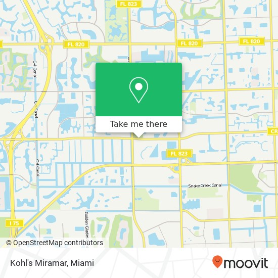 Kohl's Miramar map