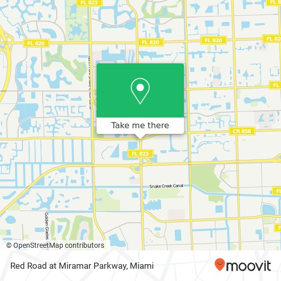 Red Road at Miramar Parkway map