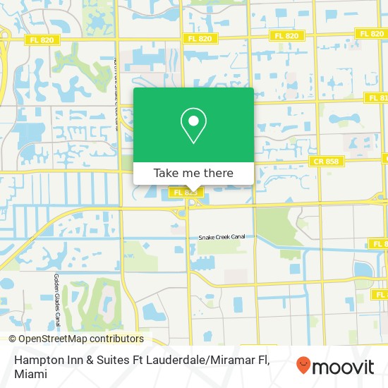Hampton Inn & Suites Ft Lauderdale / Miramar Fl map