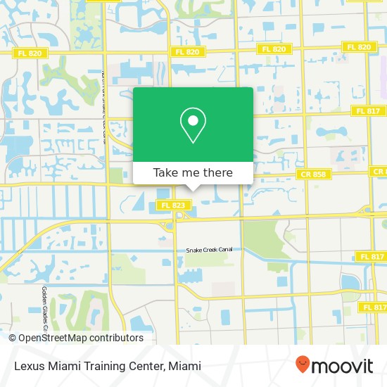 Lexus Miami Training Center map