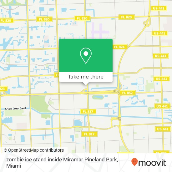 Mapa de zombie ice stand inside Miramar Pineland Park