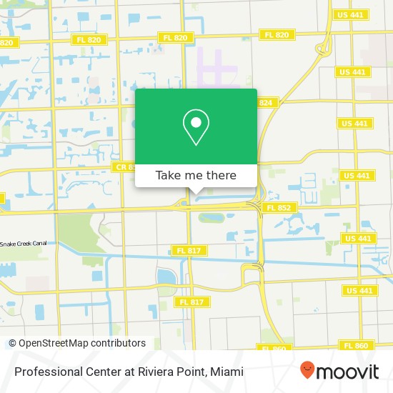 Professional Center at Riviera Point map