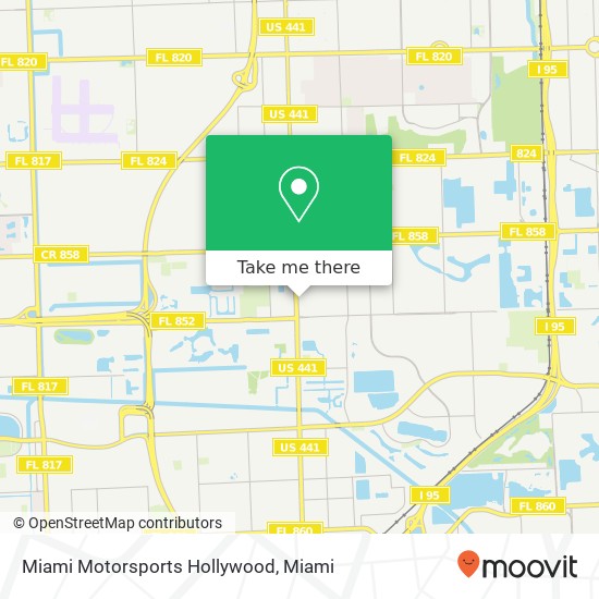 Miami Motorsports Hollywood map