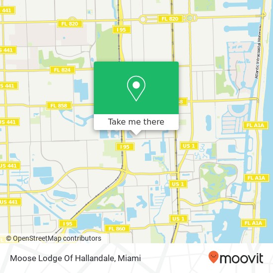 Moose Lodge Of Hallandale map