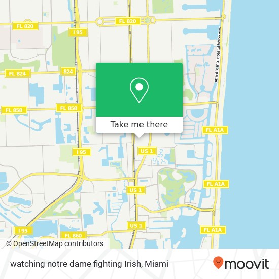 Mapa de watching notre dame fighting Irish