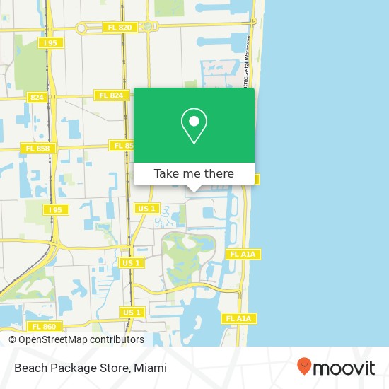 Mapa de Beach Package Store