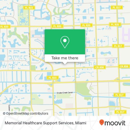 Mapa de Memorial Healthcare Support Services
