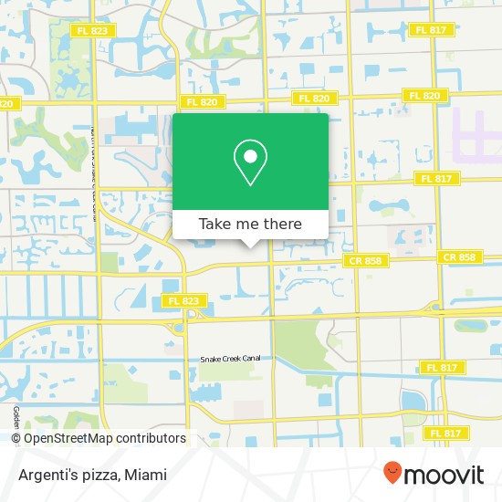 Argenti's pizza map