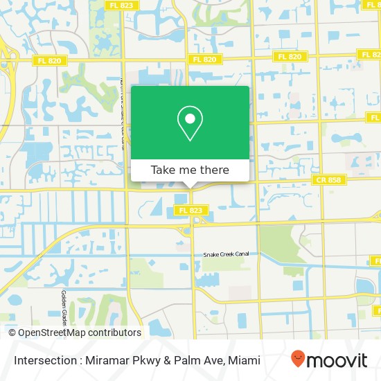 Intersection : Miramar Pkwy & Palm Ave map
